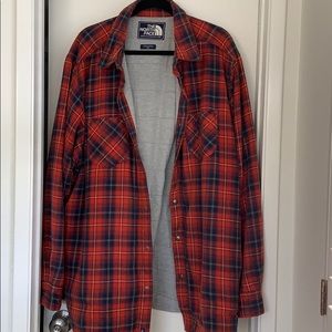 North Face insulated flannel sweater shirt, XXL